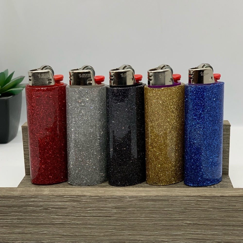 Lighter Sleeve Glitter Case Full Size Bic Lighters